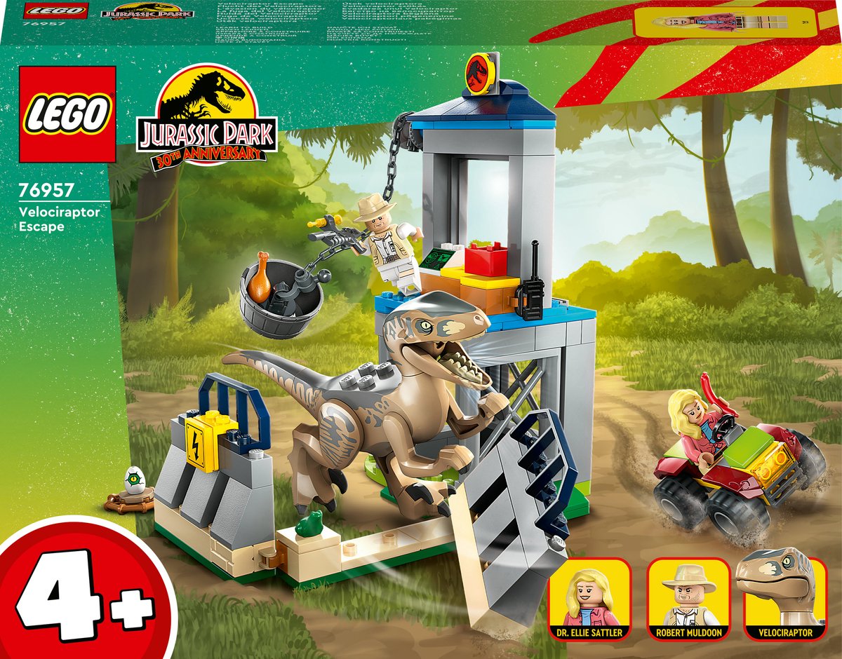 LEGO J.W. Flucht des Velociraptors constructiespeelgoed