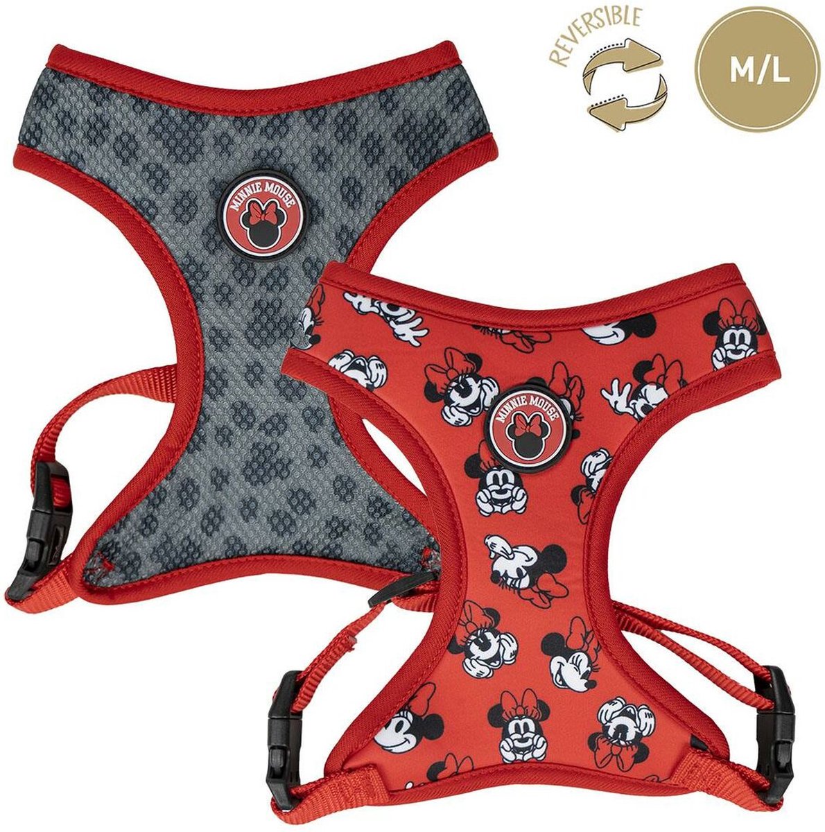 Hondentuigje Minnie Mouse Maat M/L Rood