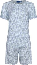 Pastunette Flowerful - Pyjama short Femme - Blauw - Fleurs - Katoen /Modal - Taille 40