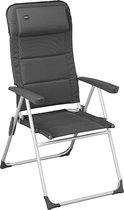 Campout Standenstoel Regent - 7-standen stoel - Vouwstoel - Compact opvouwbaar - Inklapbaar - Campingstoel - Klapstoel - Sneldrogend - Rugleuning 117 cm - Grijs