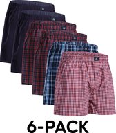 DANISH ENDURANCE Losse Biologisch Katoen Boxershorts Heren Onderbroeken - knoopgulp - 6-pack - Maat XXL