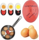 Eier timer - 2 Stuks - kleurverschil geeft aan hoe het ei gekookt is - voor een zacht, medium of hardgekookt eitje