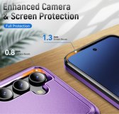 Mobigear Heavy Armor Coque de téléphone compatible avec Samsung Galaxy S24 - Antichoc - Violet