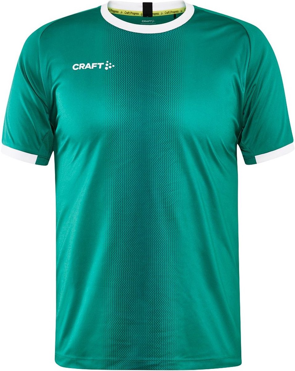Craft Progress 2.0 Shirt Korte Mouw Heren - Groen / Wit | Maat: S