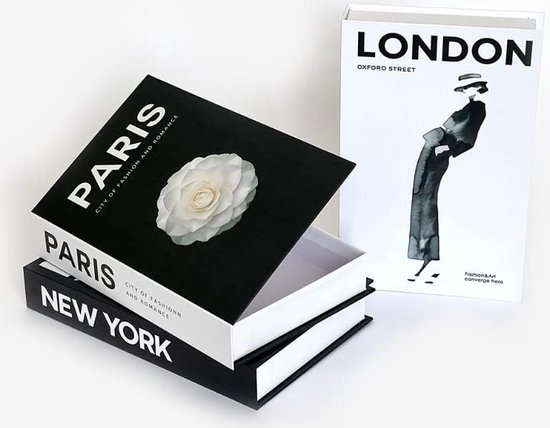 Decoratieve boeken - Nepboeken voor salontafel - Londen & Parijs