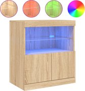 BUFFET AVEC LUMIÈRES LED blanc 60x37x67 cm EUR 143,48 - FR