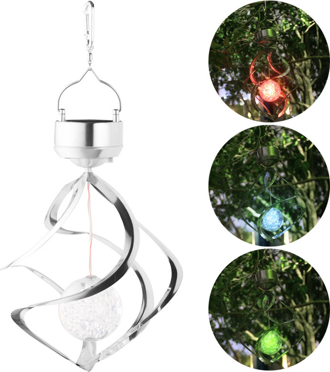 Solar hangende RGB lantaarn voor tuin