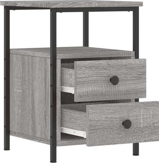 Nachtkastje 34x35,5x50 cm bewerkt hout bruin eikenkleur kopen