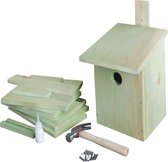 Nichoir/nichoir en bois à faire soi-même 23 cm - Nid d'oiseau pour oiseaux du jardin - Nichoir en kit de construction