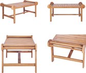 vidaXL Salontafel 100x50x45 cm Bois de teck massif - Table de jardin - Tables de jardin - Table d'extérieur - Tables d'extérieur