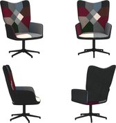 vidaXL Relaxstoel patchwork stof - Relaxstoel - Relaxstoelen - Fauteuil - Fauteuils