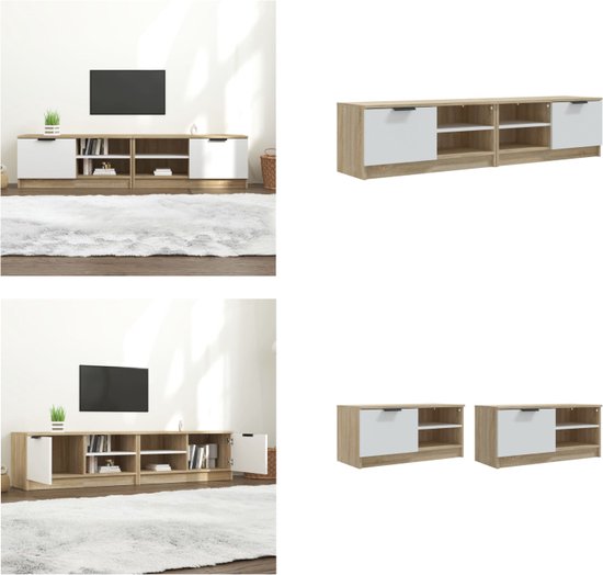 Caisson et casier de bureau vidaXL Wandkasten 2 st 80x35x36,5 cm