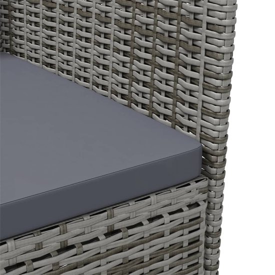 VidaXL Tuinstoel 2 Stuks - Grijs/Donkergrijs - Verstelbare Ligstoel Voor Buiten