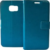 Portemonnee Book Case Hoesje Geschikt voor: Samsung Galaxy S7 Edge - Turquoise