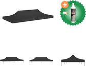 vidaXL Partytentdak 270 g/m² 6x3 m zwart Partytent Inclusief Reiniger