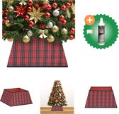 vidaXL Kerstboomrok 48x48x25 cm rood en zwart Kerstboomrok Inclusief Reiniger