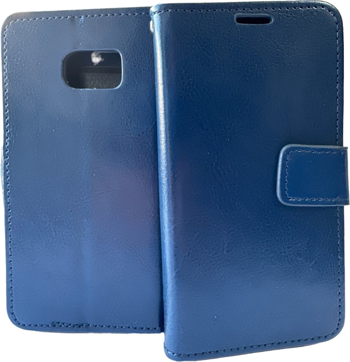 Portemonnee Book Case Hoesje Geschikt voor: Samsung Galaxy S7 - Blauw