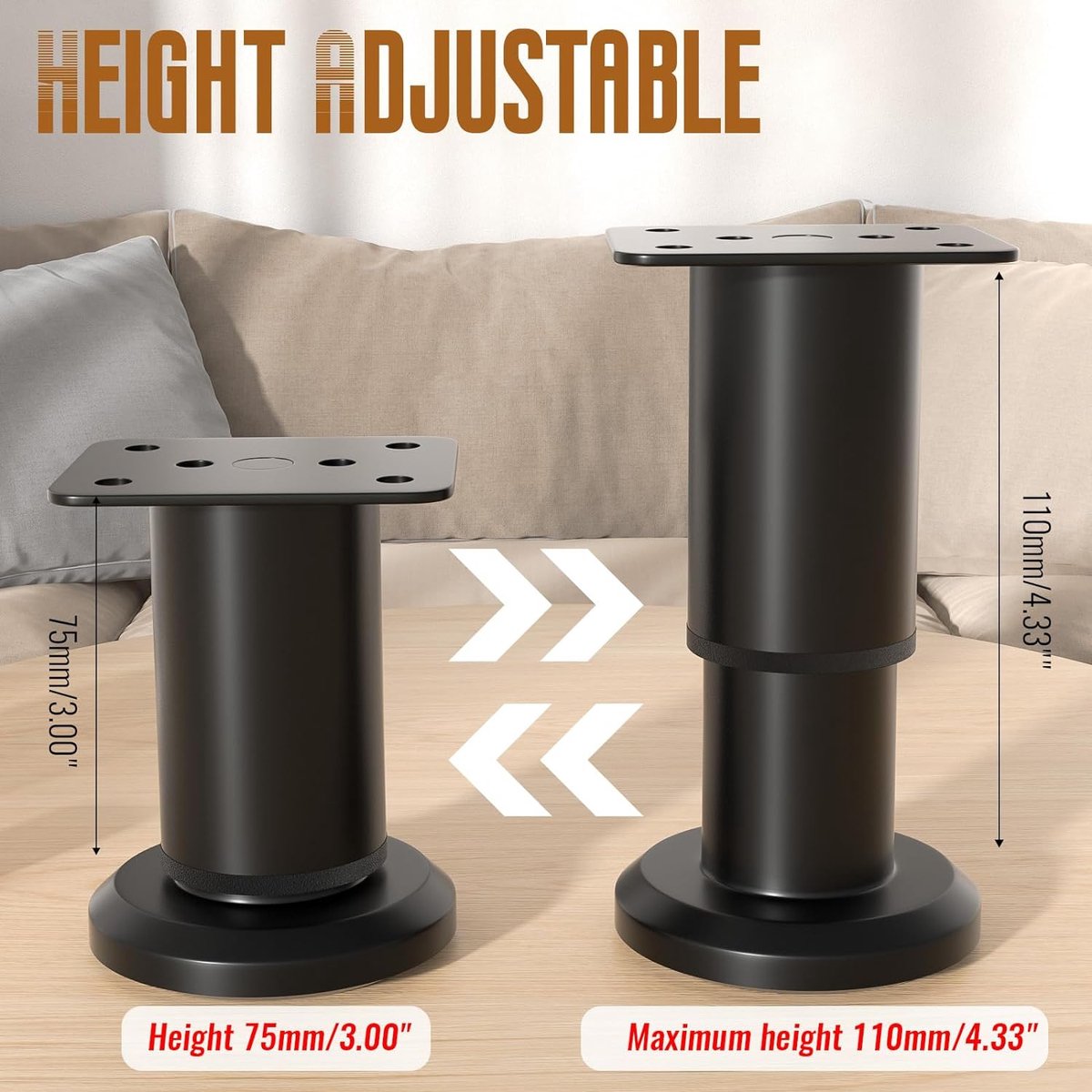 Goedkoopste Meubelpoten Lzijun Stuks Meubelpoten, Verstelbare