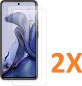 Screenprotector Glas - Tempered Glass Screen Protector Geschikt voor: Xiaomi Mi 11T / 11T Pro - 2x