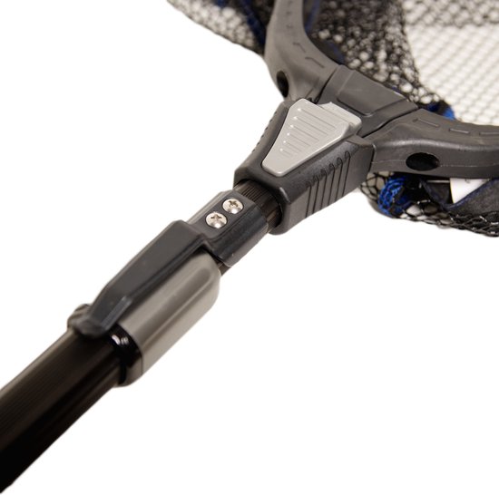 Schepnet Elite - Schepnet 2-delige steel blauw / zwart rubber - Elite | bol