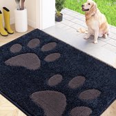 Schoonloopmat, wasbaar, 50 x 80 cm, deurmat voor binnen, absorberende voetmat, antislip schoonloopmat, waterdicht tapijt voor hond, ingang, natte poten