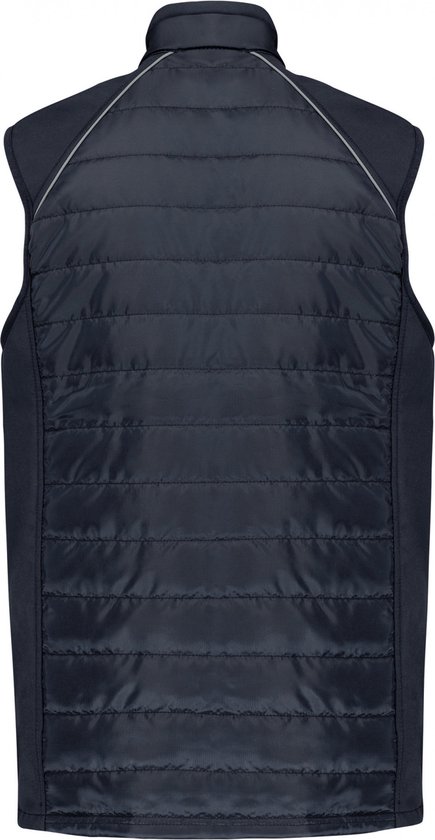Bodywarmer Unisex XS WK. Designed To Work Mouwloos Navy / Silver 100% Polyester
