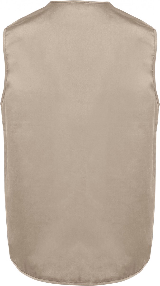 WK. Designed To Work Gevoerd unisex gilet in polykatoen met veel zakken WK609 - Beige - 5XL