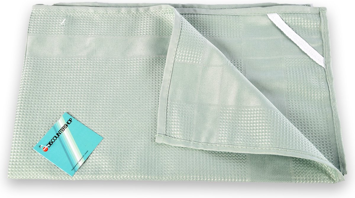 Discountershop Glazendoek Polierdoek - Groen - 67cm x 41cm - 80% Polyester, 20% Polyamide