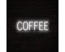 COFFEE - Lichtreclame Neon LED bord verlicht | SpellBrite | 57,71 x 16 cm | 6 Dimstanden & 8 Lichtanimaties | Reclamebord neon verlichting