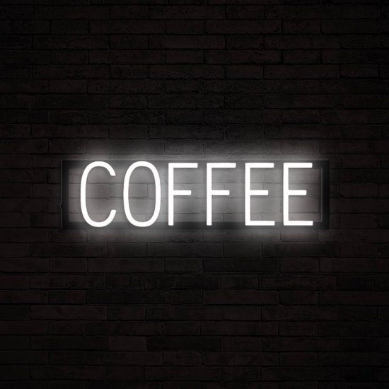 COFFEE - Lichtreclame Neon LED bord verlicht | SpellBrite | 57,71 x 16 cm | 6 Dimstanden & 8 Lichtanimaties | Reclamebord neon verlichting