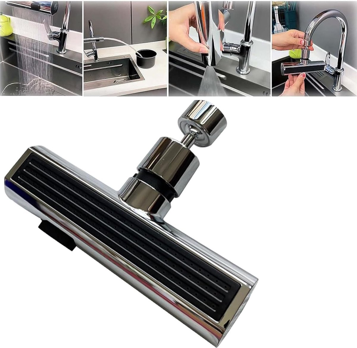 Waterval Keukenkraan, Wastafelkraan Keuken, Waterval Keukenkraan, 360° Waterval Keukenkraan, Hogedruk Keukenkraan voor Keuken Gootsteen, Kraan Keukenkraan Verlenging