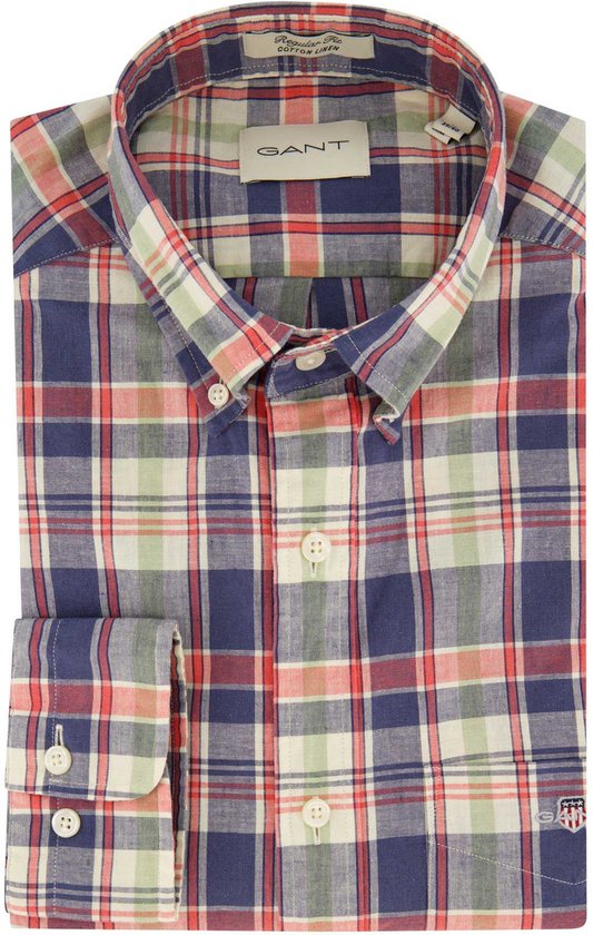 Gant casual overhemd blauw