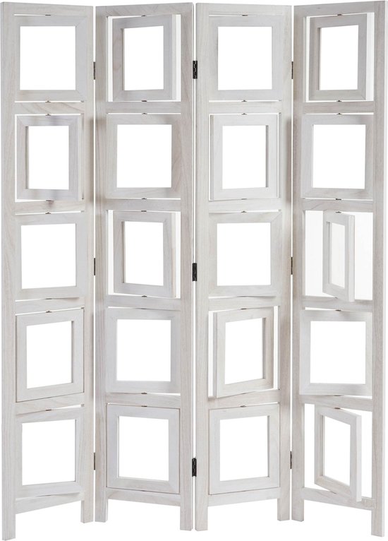 Cosmo Casa Écran de galerie de photos - Séparateur de pièce - Écran de confidentialité - Écran photo - 160x125 cm - Wit