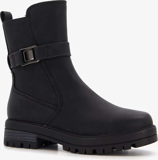 Blue Box meisjes biker boots zwart - Maat 29