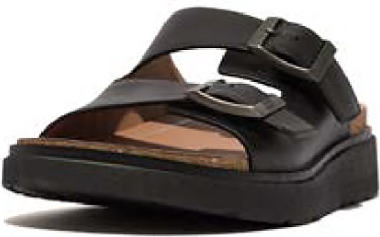 FitFlop Gen-FF Buckle Two-Bar Leather Slides