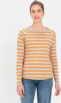 camel active Shirt met lange mouwen gemaakt van duurzaam katoen - Maat womenswear-XS - Oranje