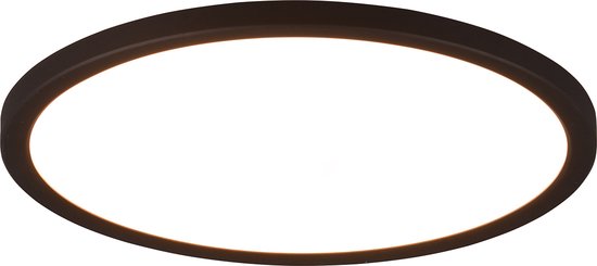 LED Plafondlamp - Plafondverlichting - Trion Urea - 18W - Aanpasbare Lichtkleur - RGB - Afstandsbediening - Dimbaar - Rond - Mat Zwart- Kunststof