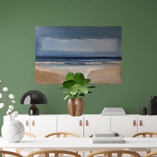 Affiche abstraction plage - Décoration murale minimalisme - Affiche plage - Décoration murale rurale - Affiche salon - Décoration murale salon - 90 x 60 cm