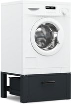 Bodo® - Wasmachine Verhoger - Wasmachine Verhoger Met Opberglade - Wasmachine opbouwmeubel - Wasmachine Sokkel - Universeel - Zwart