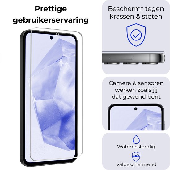 Protecteur d'écran adapté pour Samsung A35 Protecteur d'écran en Glas Tempered Glass - Protecteur d'écran adapté pour Samsung Galaxy A35 5G Protecteur d'écran - 3 PACK