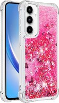 Coque arrière à Glitter liquides Coverup pour coque Samsung Galaxy A55 - Rose