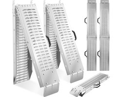 tectake® - Set van 2 oprijplaten Björn - Opvouwbaar met draaggrepen - Inklapbaar - Belastbaar tot 400 kg - 200 kg per plaat - 186 cm