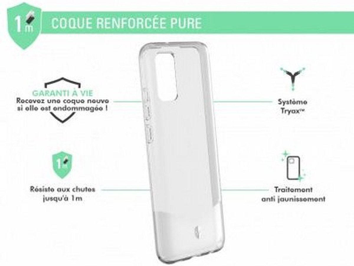 Force Case, Versterkte hoes Geschikt voor Samsung Galaxy A02s PURE, Transparant