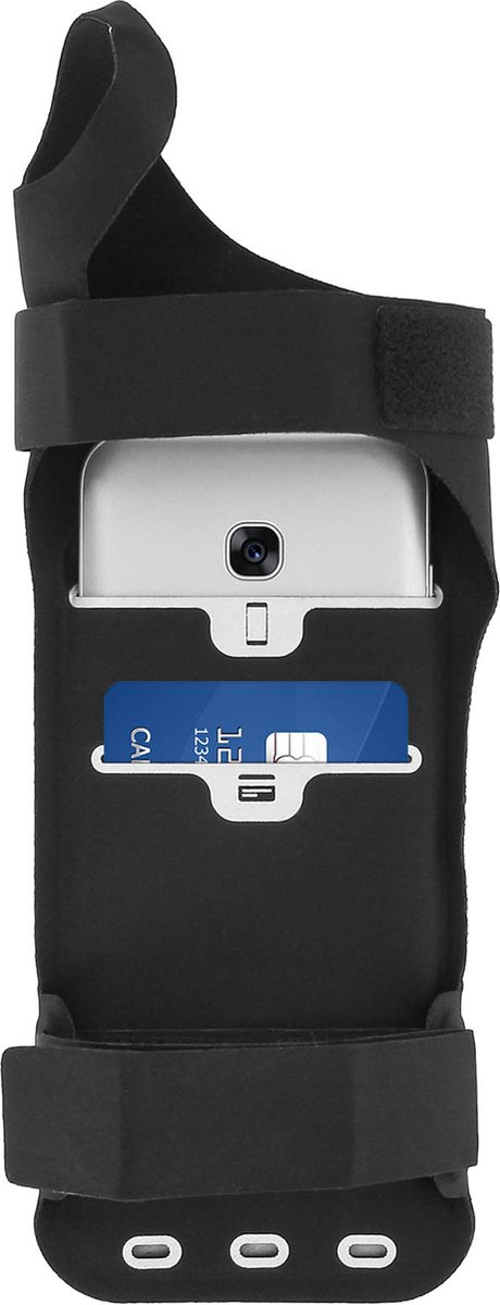 Avizar Sportarmband 163 x 81 mm Voorkant - neopreen polsband voor smartphone, Zwart