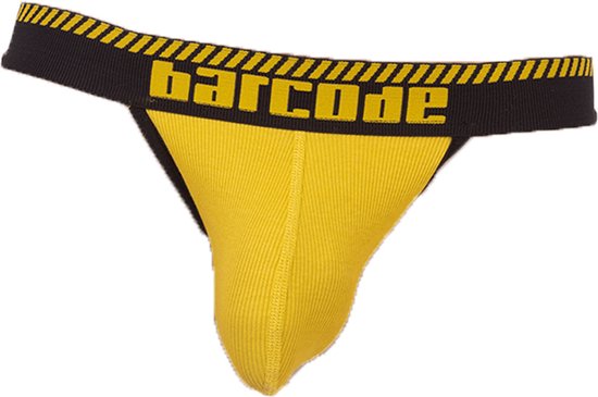 Barcode Berlin Kavan Jockstrap Yellow-Black - MAAT XL - Heren Ondergoed - Jockstrap voor Man - Mannen Jock