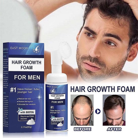 East Moon Haargroei Stimulator Foam – Haarolie & Serum – Hair Oil – Haarvitamines – Haaruitval Mannen & Vrouwen – Haargroei Versneller Schuim