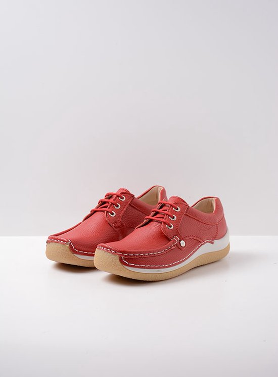Wolky Chaussures à lacets Taranta cuir rouge