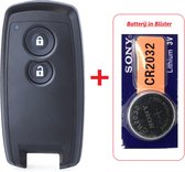 Boîtier de clé de voiture sans lame de clé 2 boutons avec batterie sous blister adapté pour clé de voiture Suzuki / Suzuki Swift / Suzuki Grand Vitara / Suzuki SX4 / clé de voiture Suzuki .
