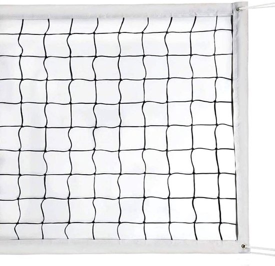 Sportvolleybalnet, volleybal, vervangenet, standaardmaat (9,5 m x 1 m) met stalen kabel, versterkte zijbanden voor strand, tuin, zwembad, indoor, outdoor, spel (alleen net
