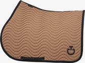 Cavalleria Toscana Quilted Wave Jersey Saddle Pad - Dark Brown - Maat Dressage - Full